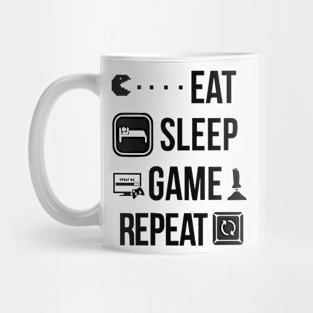 Eat Sleep Game Repeat Gamer Design Mug